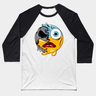 Astonished Zombie Emoji Baseball T-Shirt